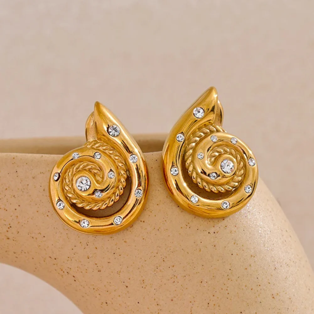 Boucles d'Oreilles Coquillage Spirale – Image 6